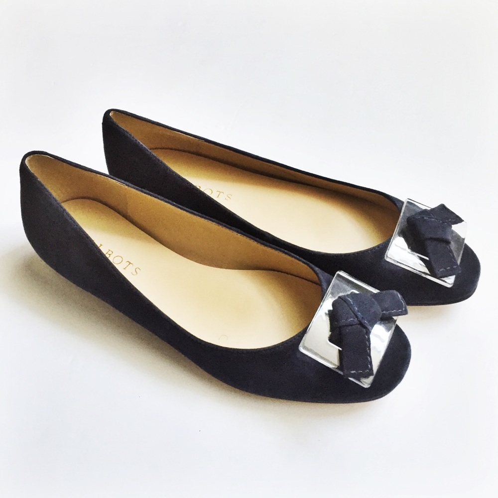 Talbots bow flats Navy Blue